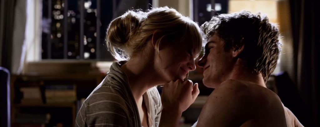 Emma Stone and Andrew Garfield in The Amazing Spider-Man (2012)