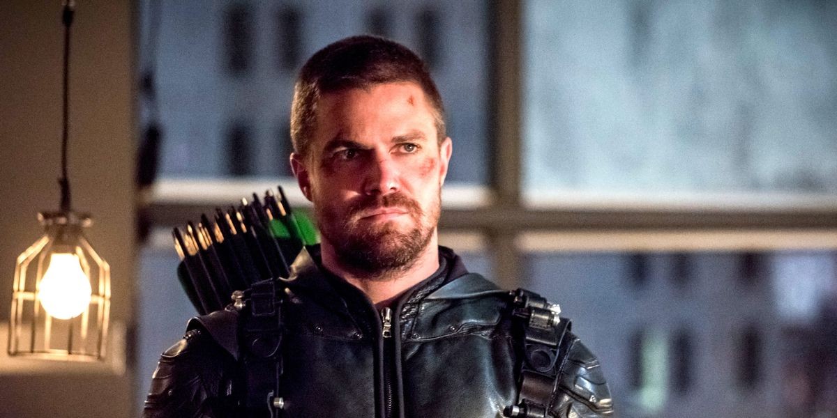 Stephen Amell as Oliver Queen/ Arrow in CW's Arrow