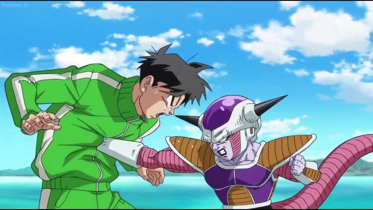 frieza knock outs gohan in Dragon Ball Super