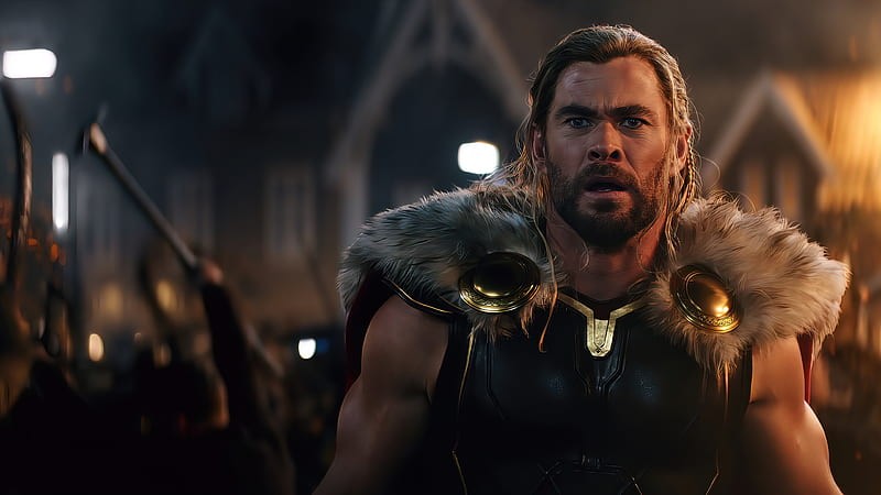 Chris Hemsworth in a still from Thor: Love and Thunder 