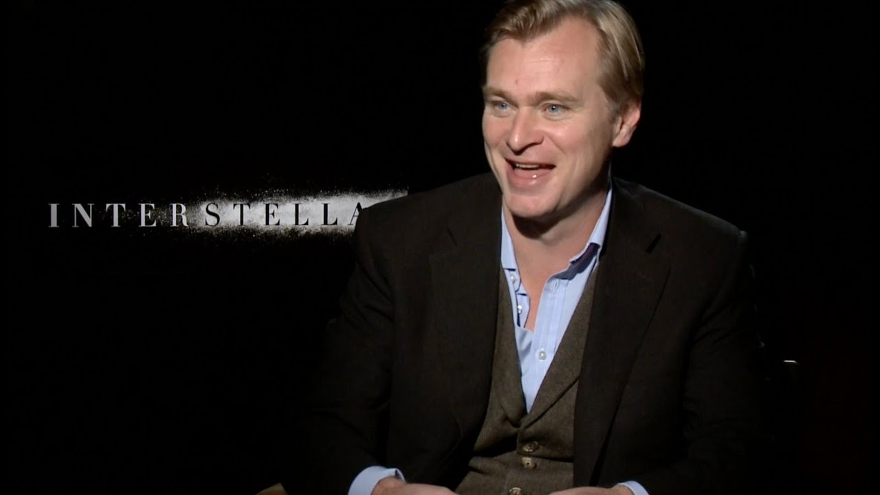 Christopher Nolan during an interview with Fox 5