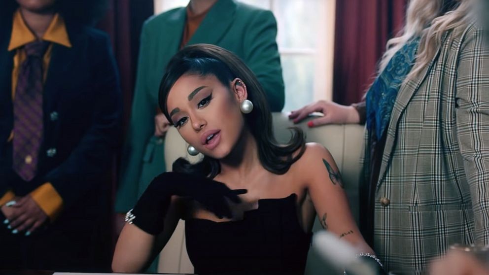 Ariana Grande in the music video for Positions