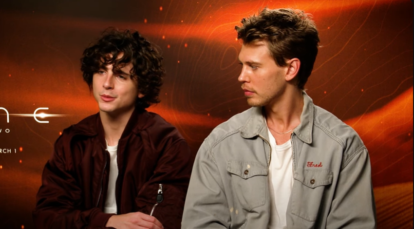 Timothee Chalamet and Austin Butler in an interview with Hits Radio