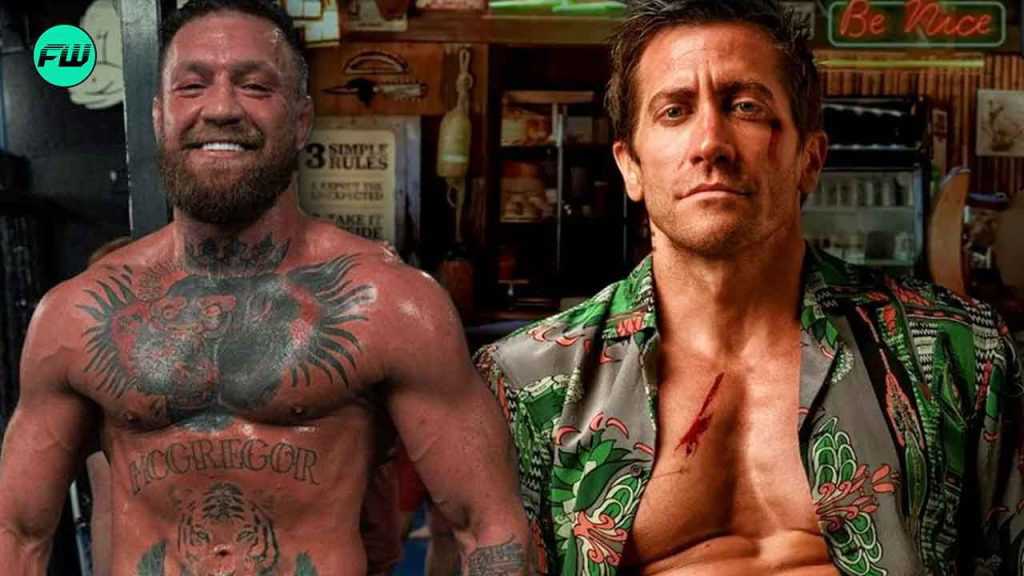 The Only Thing More Impressive Than Jake Gyllenhaal Defending a Choke Against Conor McGregor in This Roadhouse Picture is His Rock Hard Abs
