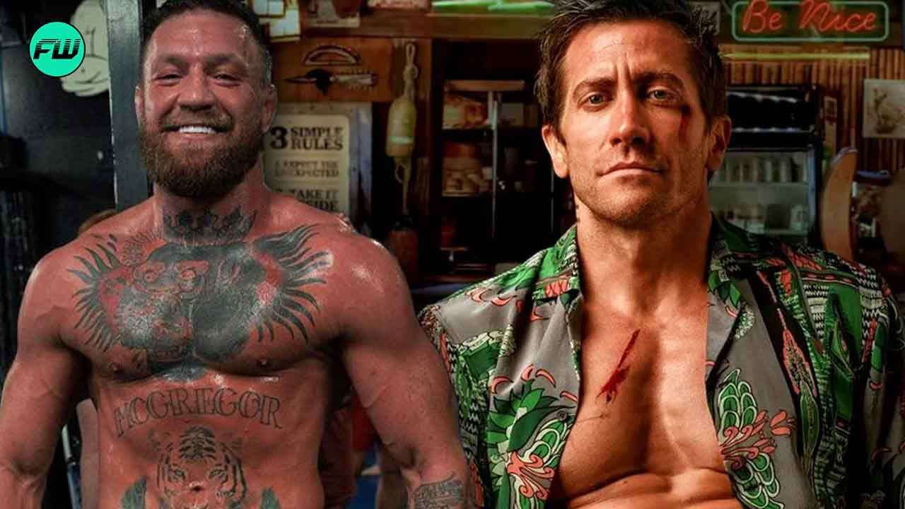 The Only Thing More Impressive Than Jake Gyllenhaal Defending a Choke Against Conor McGregor in This Roadhouse Picture is His Rock Hard Abs