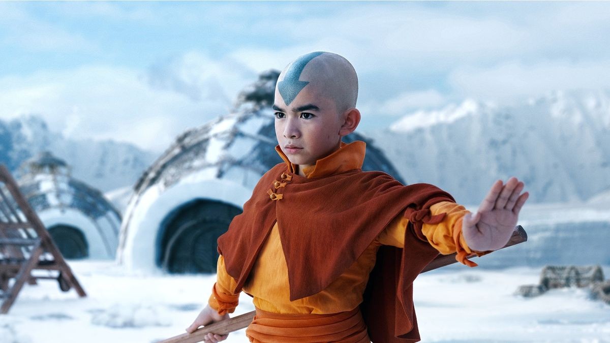 Gordon Cormier as Aang in Netflix's Avatar: The Last Airbender