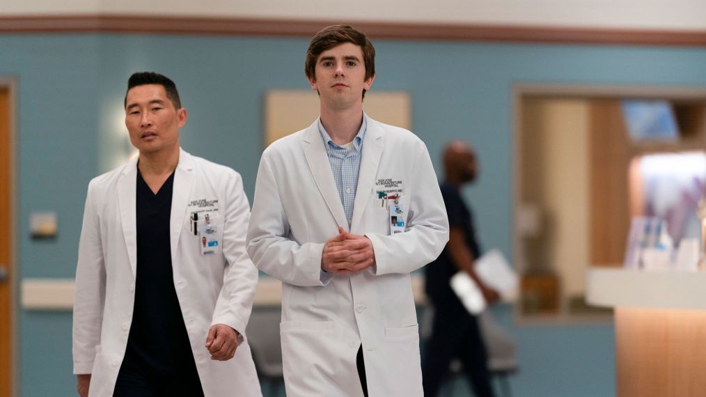 Daniel Dae Kim and Freddie Highmore in The Good Doctor