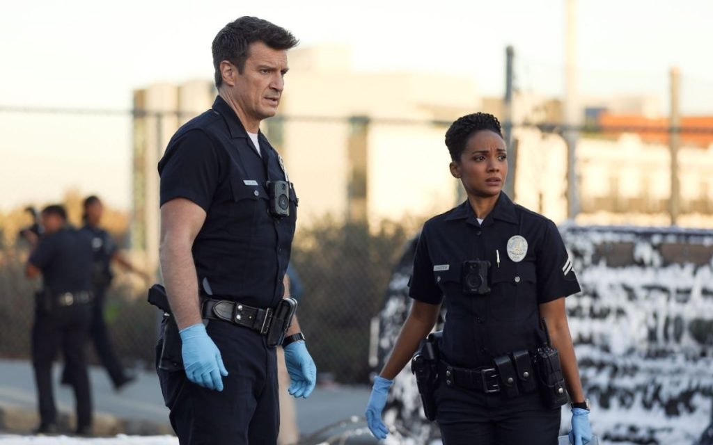 Nathan Fillion and Mekia Cox on The Rookie