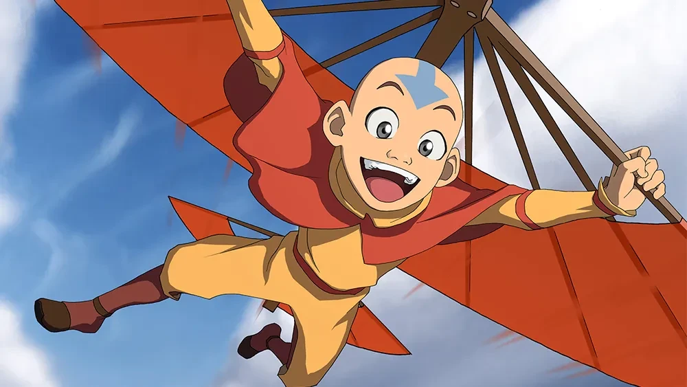 Aang in a still from Avatar: The Last Airbender