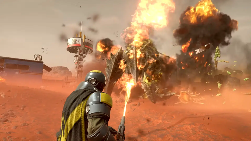 A recent game leak showed players using Mechs in Helldivers 2.