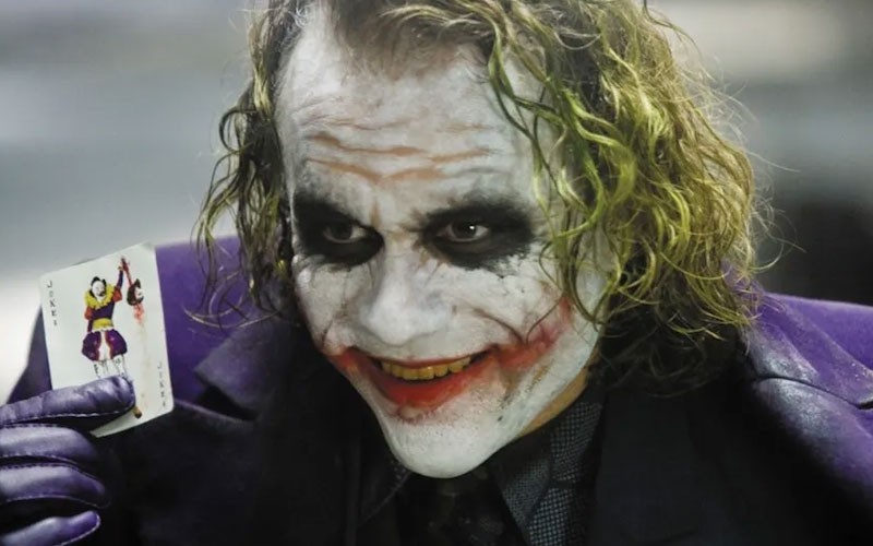 Heath Ledger in The Dark Knight as The Joker in this scene 