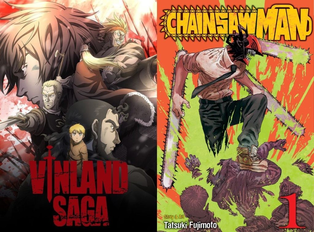 (L-R): Vinland Saga and Chainsaw Man couldn't win much at Crunchyroll Anime Awards 2024