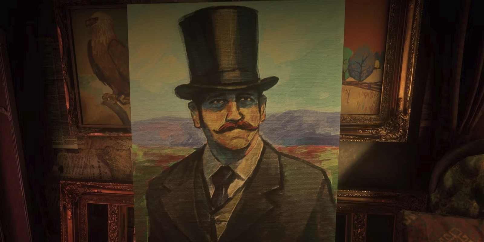 The Strange Man was an easter egg in an RDR2 painting, but could return fully in Red Dead Redemption 3. Image credit: Rockstar