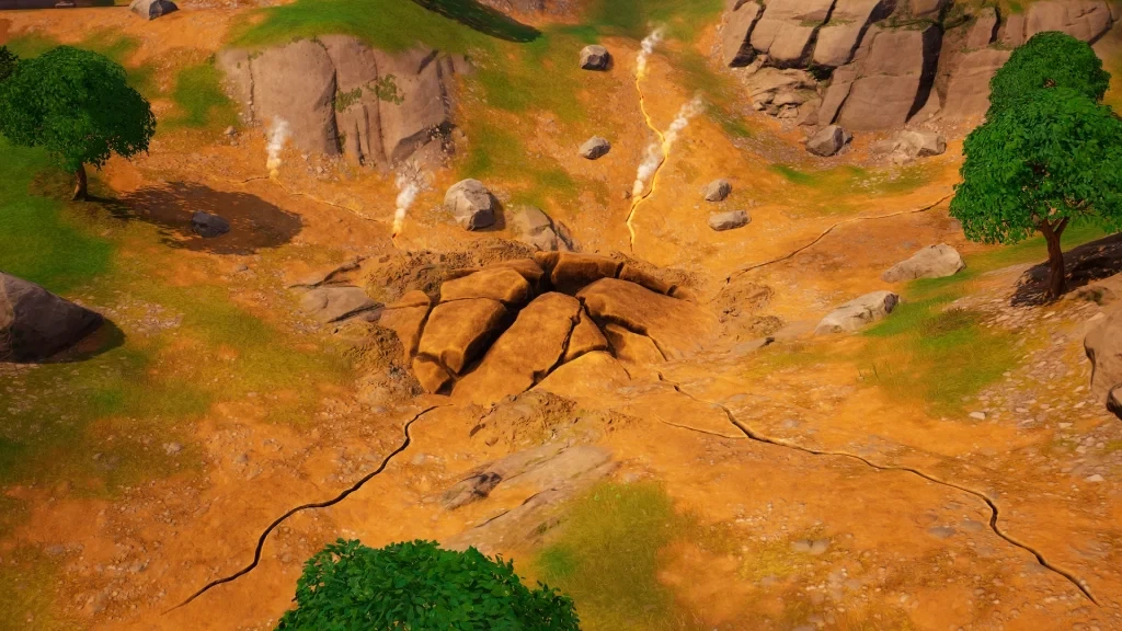 The giant Titan hand has risen from the ground in Fortnite