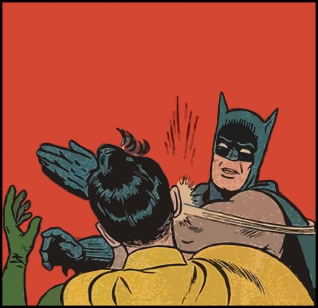 The iconic Batman Slaps Robin meme 