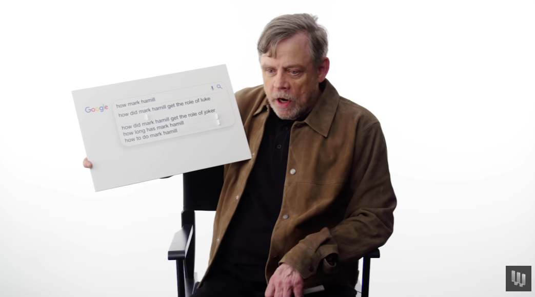 A still from Mark Hamill's WIRED interview