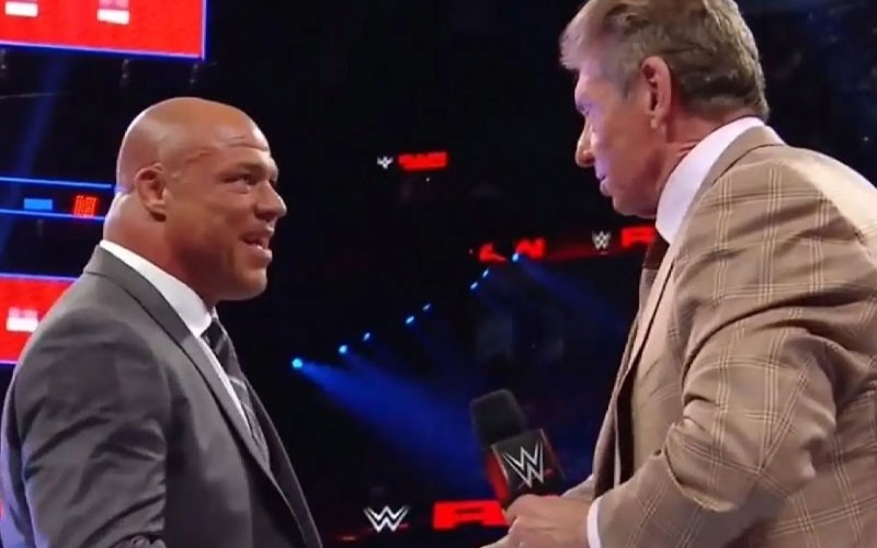 Kurt Angle and Vince McMahon on an episode of Monday Night RAW 