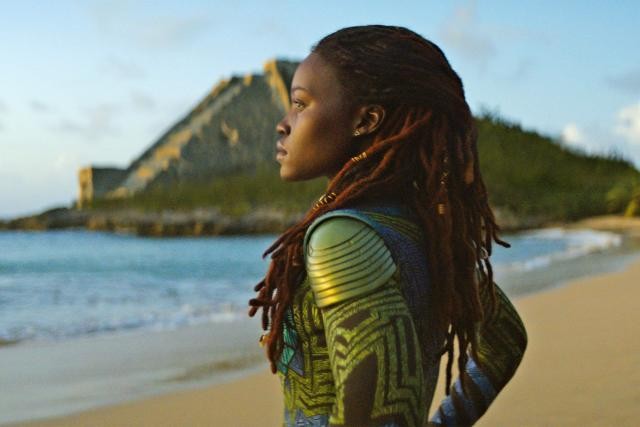 Lupita Nyong'0 in a still from Black Panther: Wakanda Forever