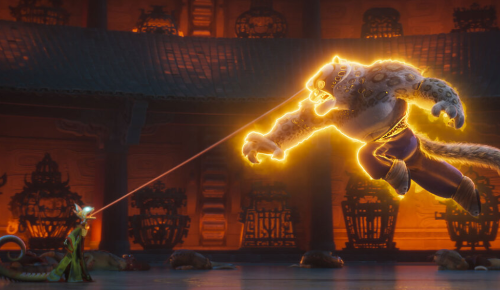 The Chameleon (Viola Davis), (right) Tai Lung (Ian McShane) in Kung Fu Panda 4 (Photo: Universal Pictures) 