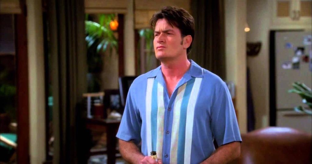 Charlie Sheen in a still from Two and a Half Men