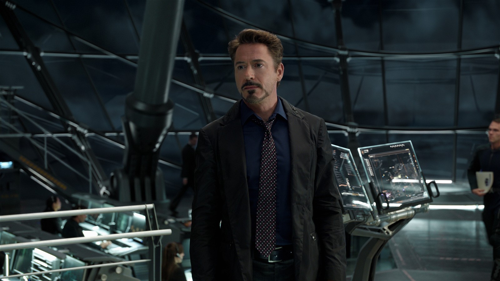 Robert Downey Jr. as Iron Man in a still from The Avengers