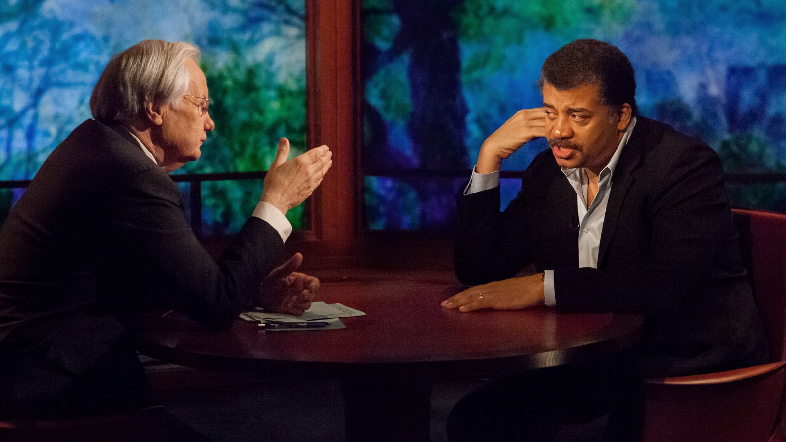 Neil deGrasse Tyson in a conversation with Bill Moyers on the latter's show