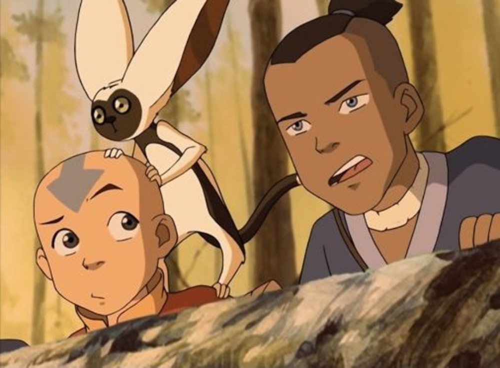 Aang and Sokka in Avatar The Last Airbender