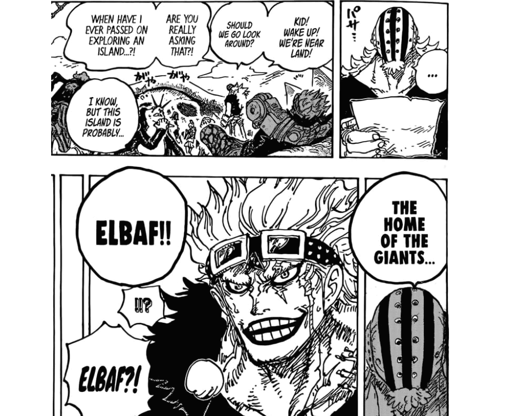 Chapter #1071: Eustass Kid reaching Elbaf