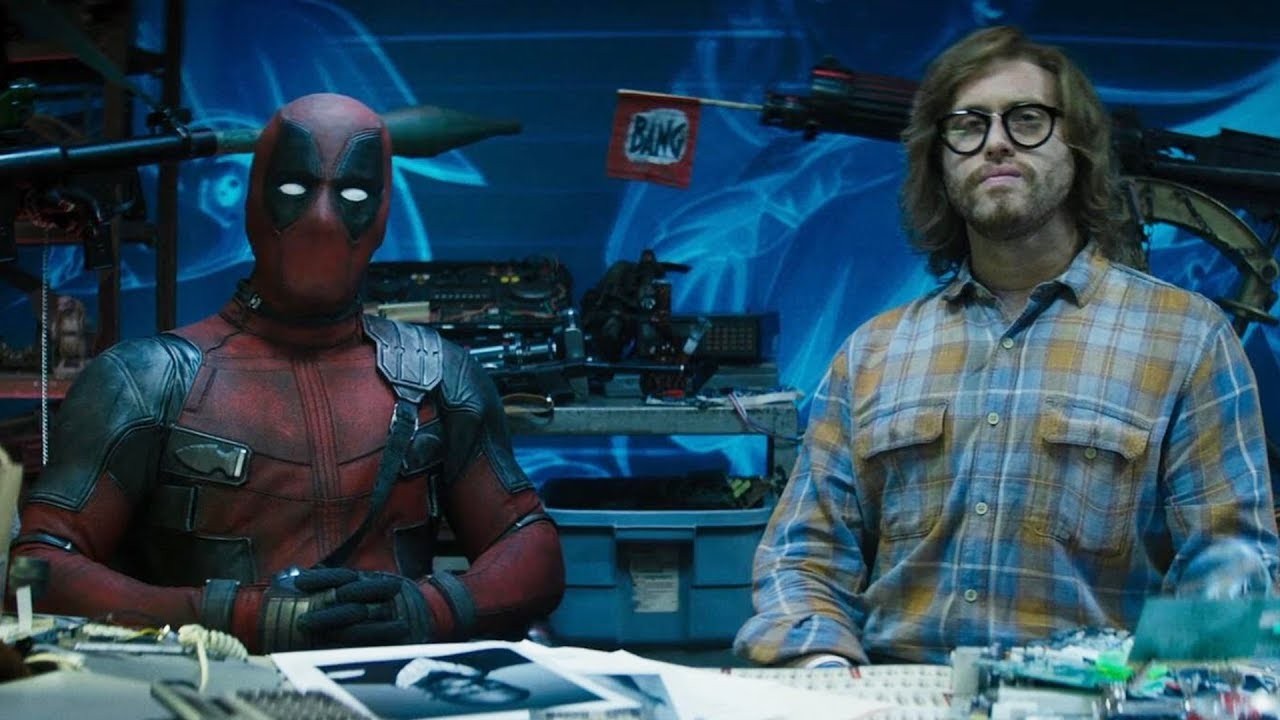 Ryan Reynolds in a still from the interview scene in Deadpool 2 (2018)