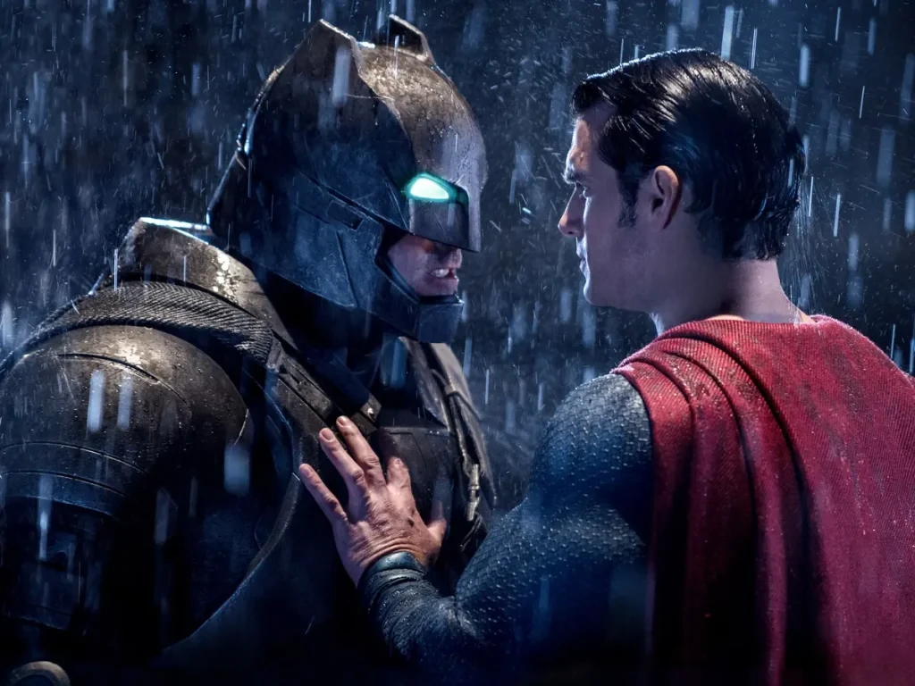 Henry Cavill and Ben Affleck in a still from Batman Vs Superman: Dawn of Justice 