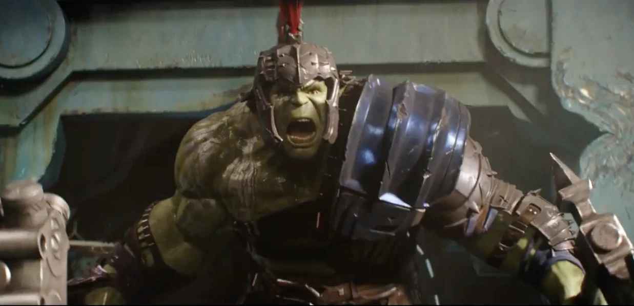 Mark Ruffalo as Hulk in a still from Thor: Ragnarok