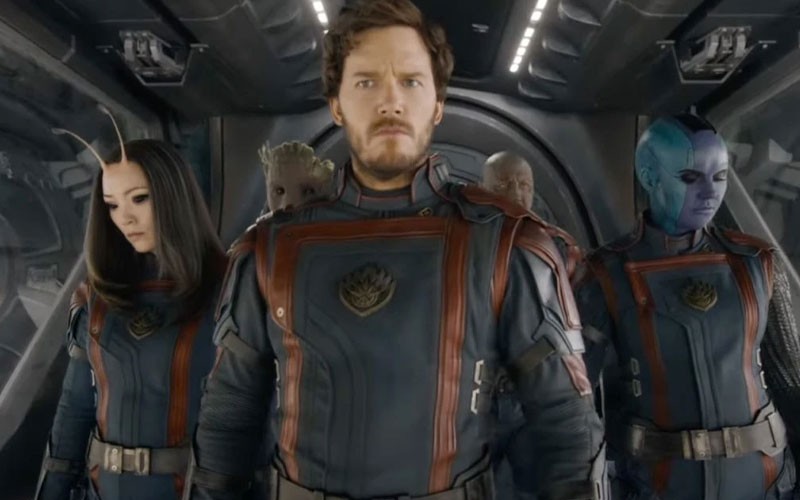 Chris Pratt and others in Guardians of The Galaxy Vol. 3