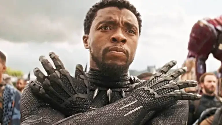Chadwick Boseman as Black Panther in a still from Avengers: Infinity War