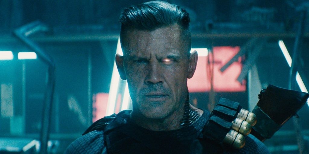 Josh Brolin as Cable in Deadpool 2 with his gear