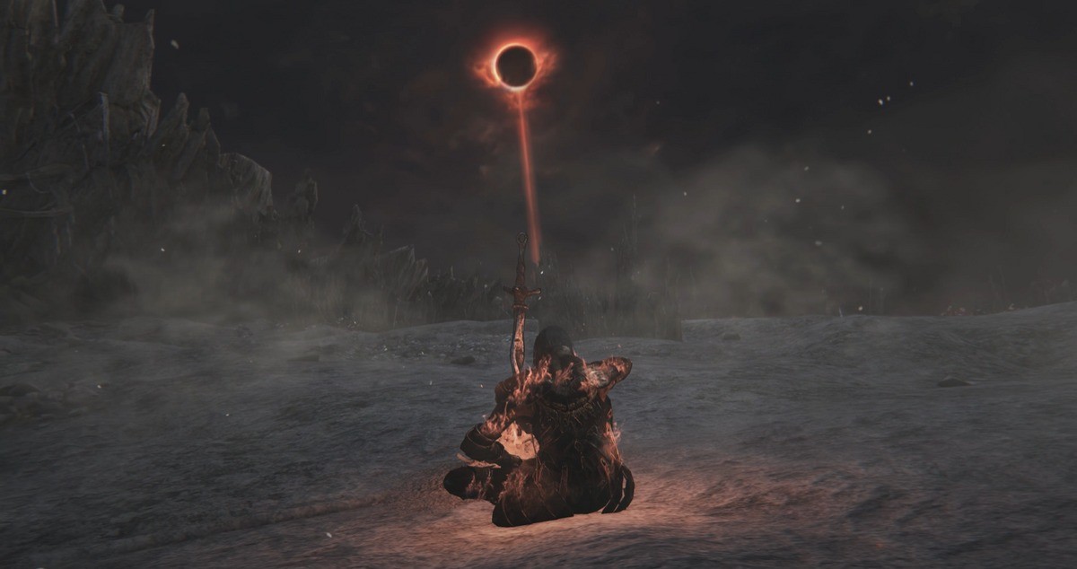 A still from Dark Souls 3's End of Fire ending. Image credit: FromSoftware