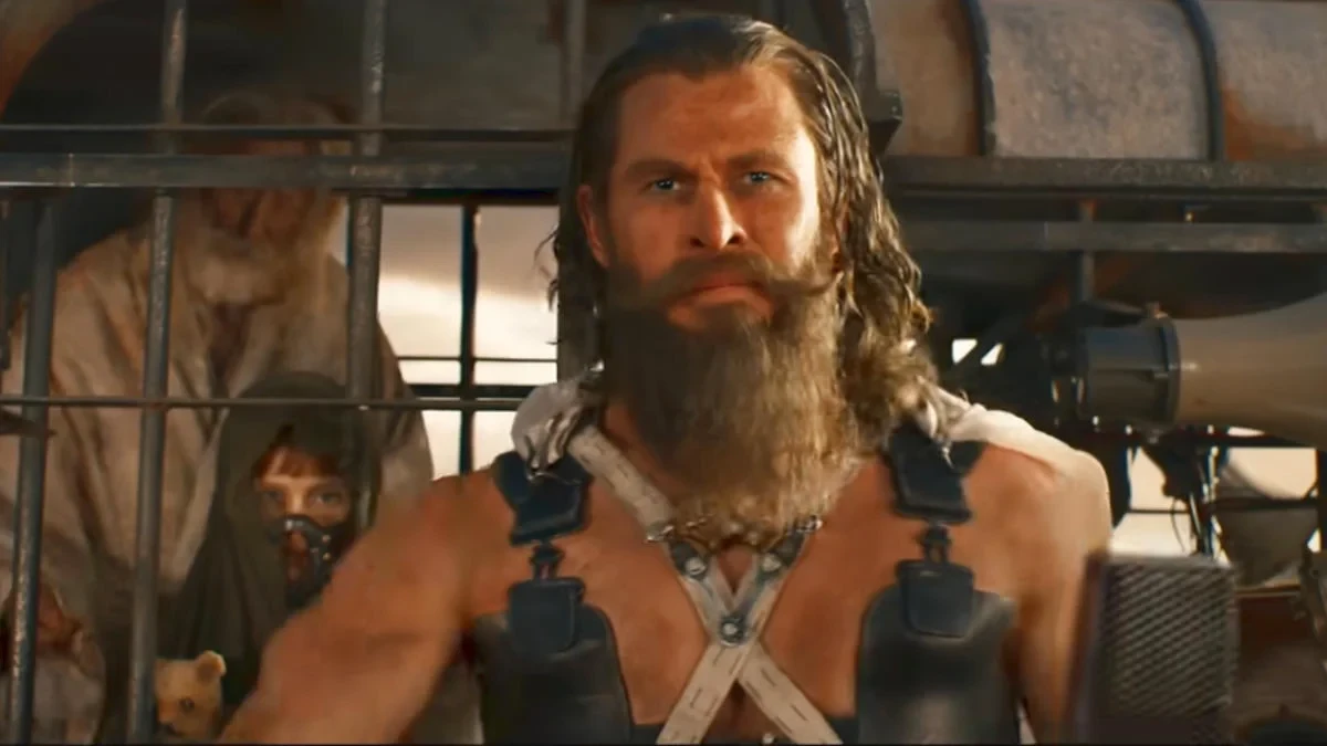 Chris Hemsworth as Dementus in a still from Furiosa: A Mad Max Saga