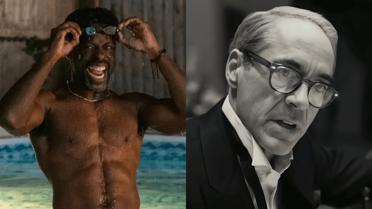 Sterling K. Brown in American Fiction (Left) and Robert Downey Jr. in Oppenheimer (Right)