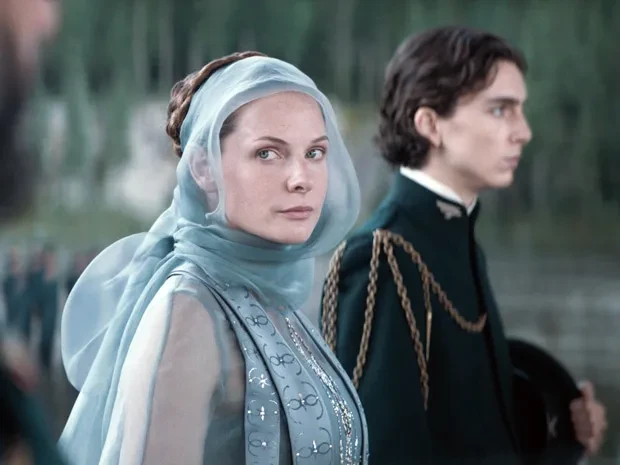 Rebecca Ferguson and Timothée Chalamet in a still from Dune: part One