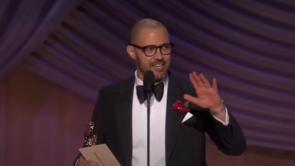 Cord Jefferson at the Oscars (image: YouTube | ABC News)