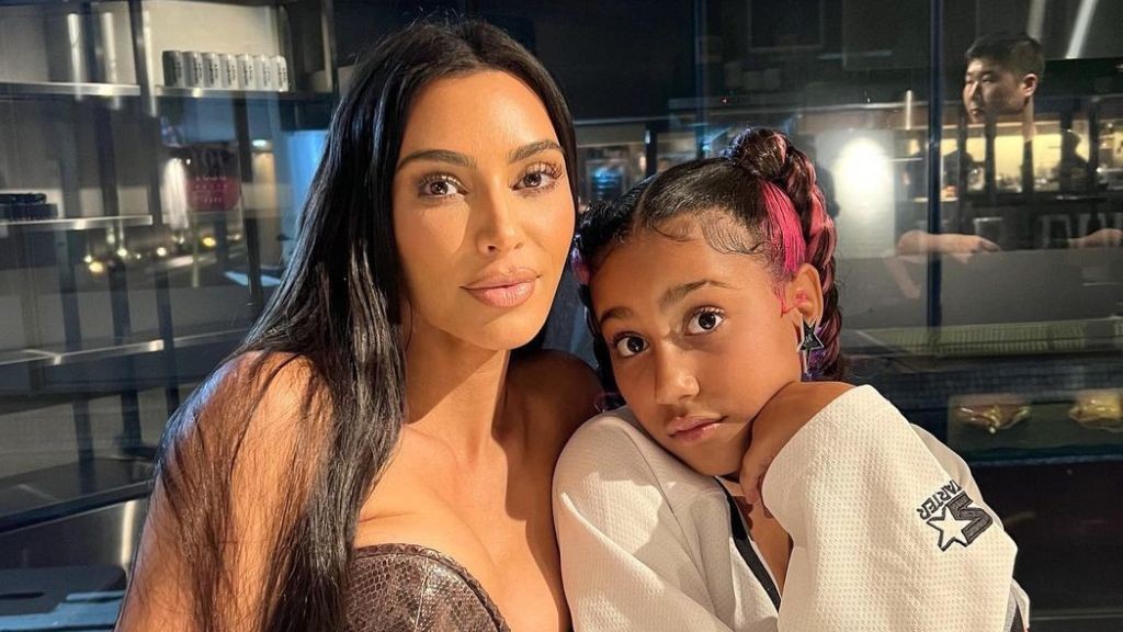 Kim Kardashian with eldest daughter, North West