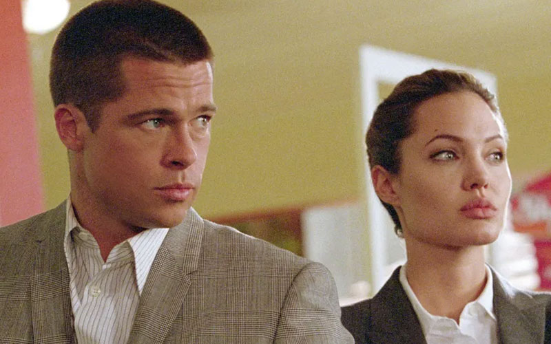 Brad Pitt and Angelina Jolie in Mr and Mrs Smith
