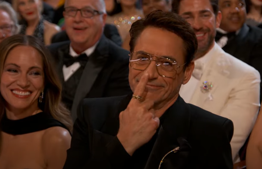 Robert Downey Jr. at the 96th Academy Awards (image via Jimmy Kimmel Live! | YouTube)