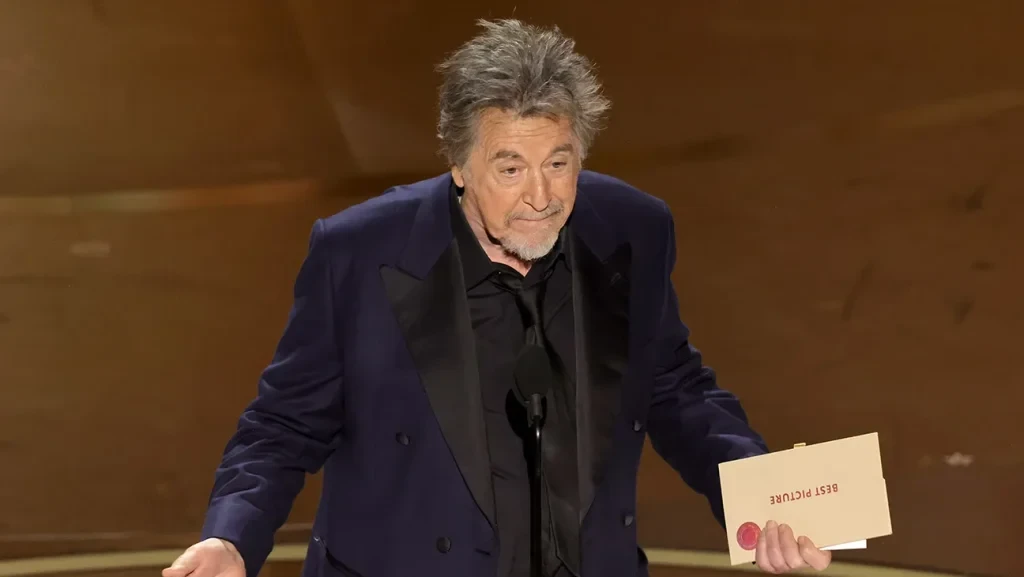 Al Pacino announcing the winner for Best Picture at The Oscars 2024 