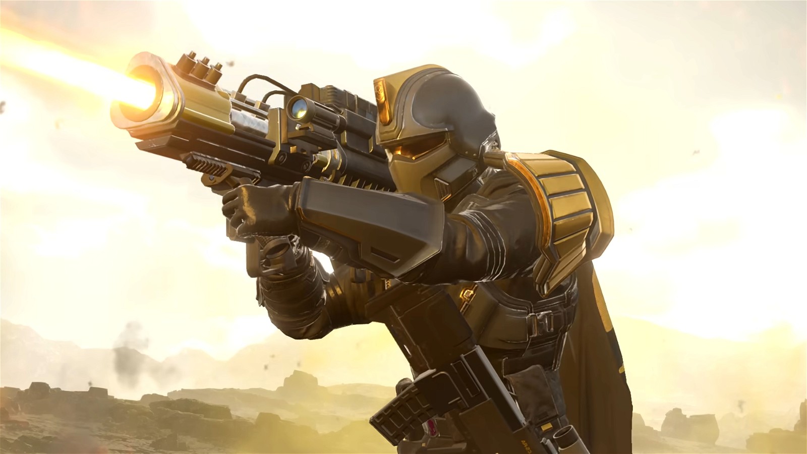 Laser weapons in Helldivers 2 are slightly underwhelming due to the heat cycle mechanic. Image credit: Arrowhead