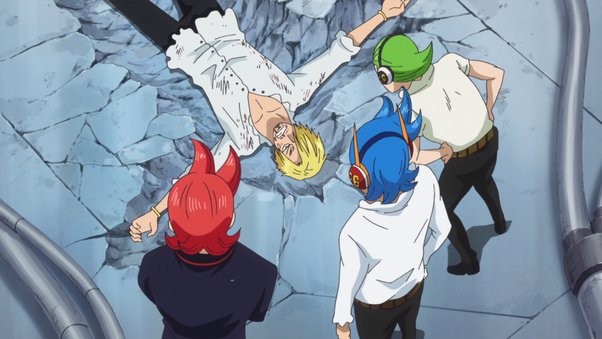 sanji knocked down by his brothers