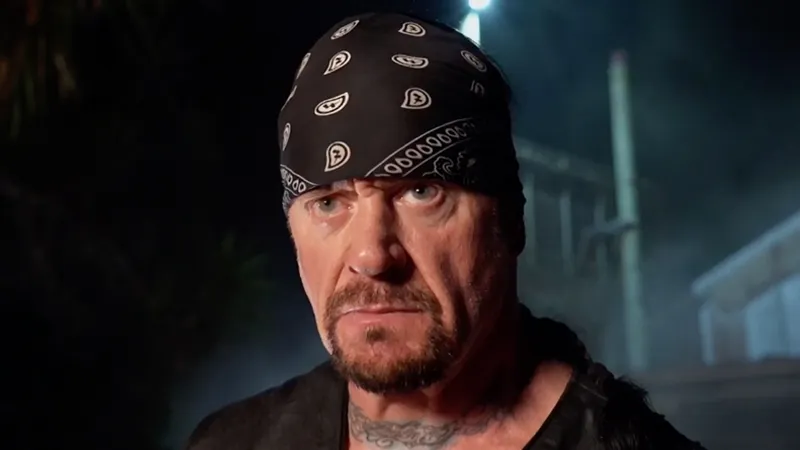The Undertaker angry