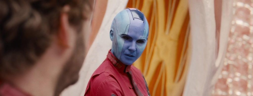 aren Gillan as Nebula in Guardians of the Galaxy Vol. 3 (2023). Credit Marvel Studios