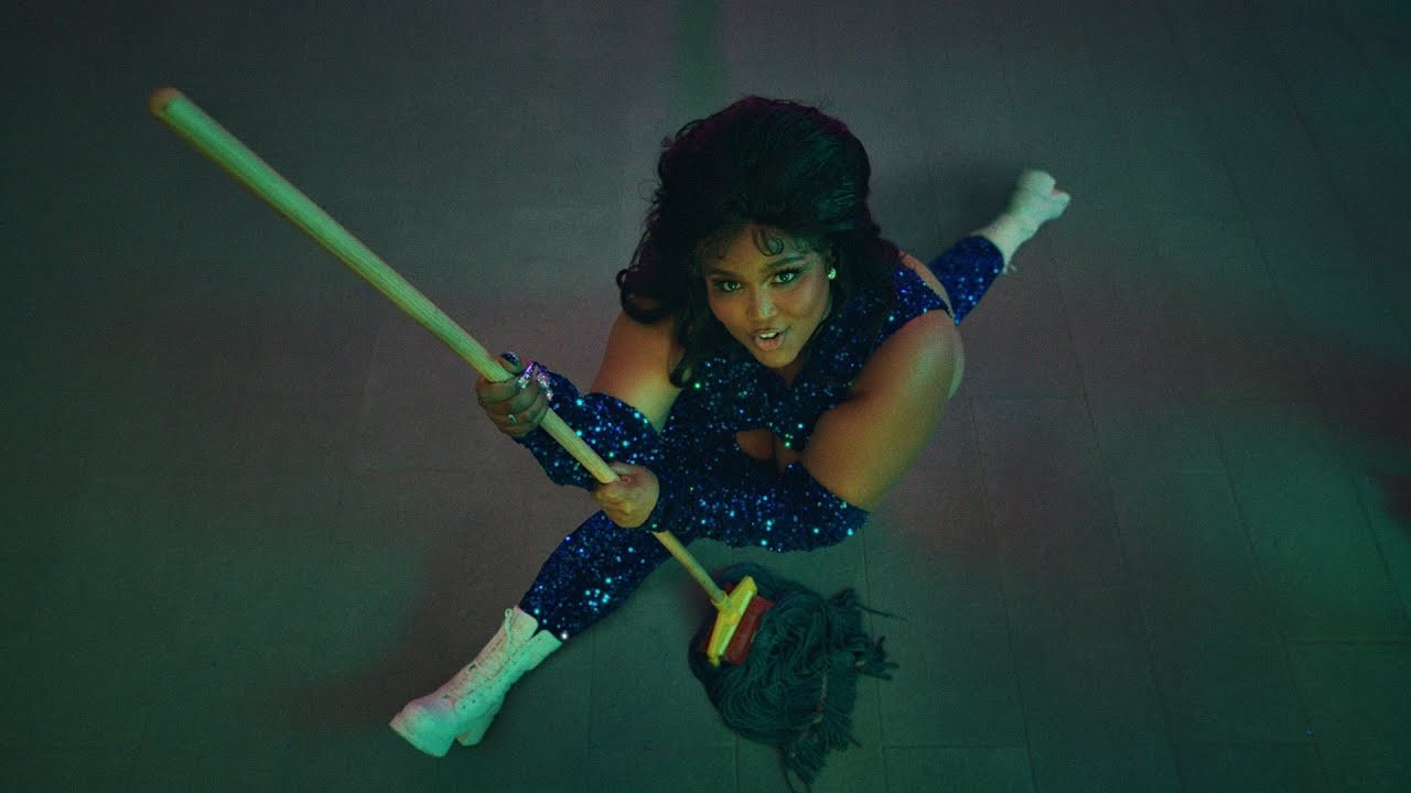 Lizzo in the music video of About Damn Time