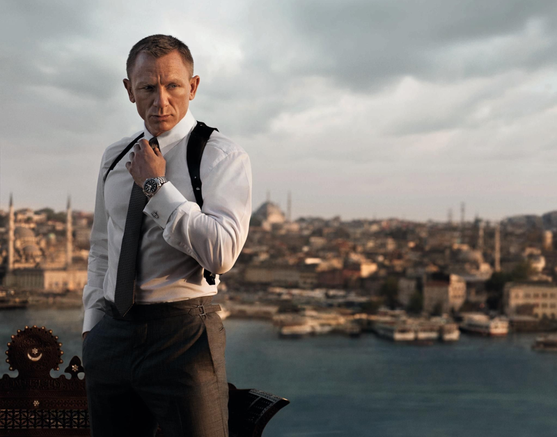 Daniel Craig as James Bond in a still from Spectre