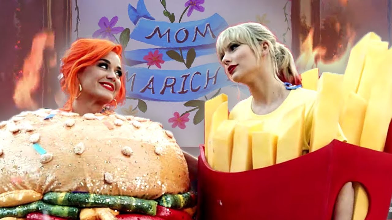 Katy Perry and Taylor Swift in the music video for You Need To Calm Down 